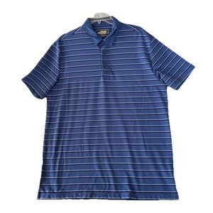 Propel Bass Shirt Engineered Golf Mens Blue Stripe L Polo Style 4238 Casual SS